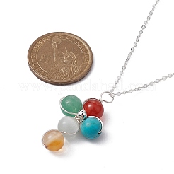 Set di gioielli con croce con pietre preziose naturali e sintetiche&nbsp;SJEW-JS01284-02
