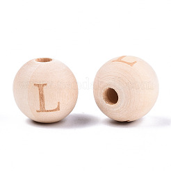 Perle europee di legno naturale non finito&nbsp;WOOD-S045-143A-01L