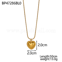Collares con colgante de corazón de acero inoxidable 304 para el día de San Valentín&nbsp;NJEW-OY002-33