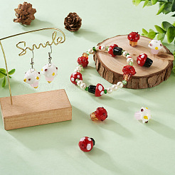18 pz 3 perline fatte a mano in stile lampwork&nbsp;LAMP-PJ0001-02