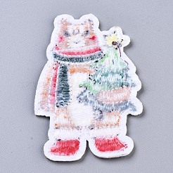 Ours avec des appliques d'arbre de noël&nbsp;DIY-S041-062