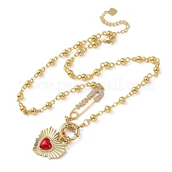 Colliers pendentifs « maman » en laiton&nbsp;NJEW-A071-12A-G