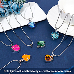 Kit fai da te per realizzare una collana con ciondolo a forma di urna in vetro di luglio&nbsp;DIY-CN0001-82F