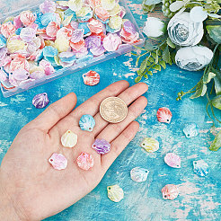 200 Stück 5 Farben Plastikperlen&nbsp;KY-GA0001-12