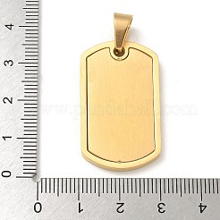 Colgantes de etiquetas en blanco con estampado de acero inoxidable 304 con recubrimiento al vacío de PVD&nbsp;STAS-G346-20G