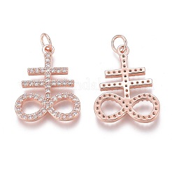 Pendentifs en laiton zircon cubique transparent&nbsp;ZIRC-Z008-27RG