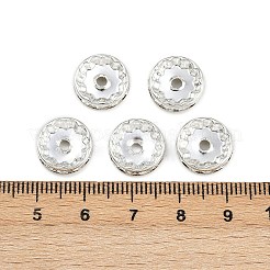 Abalorios de latón Diamante de imitación espaciador&nbsp;RB-A014-Z12mm-01S
