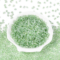 Transparente Farben Glanz Glas Saatperlen&nbsp;SEED-N008-09D