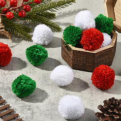 24 Stück weicher Pomponball aus Wolle in 3 Farben&nbsp;DIY-SC0031-30A