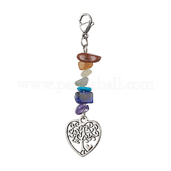 Chakra-Edelsteinsplitter-Anhängerdekorationen&nbsp;HJEW-JM01268