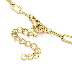 PVD-Vakuumbeschichtung 304 Edelstahl Herz Charm Armband&nbsp;BJEW-Z016-06G