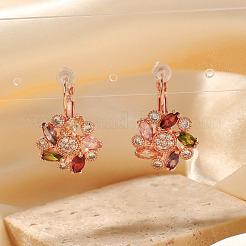 Orecchini a cerchio in ottone con fiori chic&nbsp;FW7002
