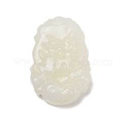 Natürliche weiße Jade geschnitzte Anhänger&nbsp;G-S384-01D