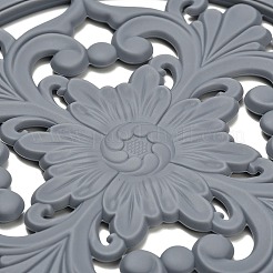 Untersetzer aus Silikon mit Blumenmuster und Wärmedämmung&nbsp;AJEW-K055-01A