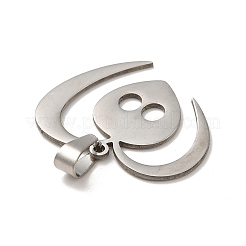 Pendentifs en acier inoxydable 201 anti-ternissement&nbsp;STAS-E175-16P