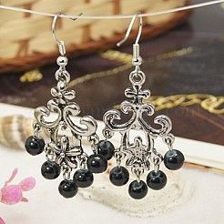 Stile tibetano orecchini lampadario&nbsp;EJEW-JE00297-13