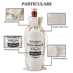 Sacchetti di imballaggio del vino in tela di iuta&nbsp;ABAG-WH0005-72F