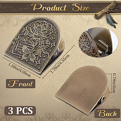3 sacchetto di fermagli decorativi in lega di zinco in stile tibetano&nbsp;FIND-CP0004-02