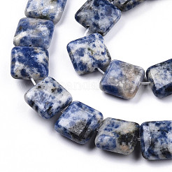 Natürliche blaue Fleck Jaspis Perlen Stränge&nbsp;G-N326-140G