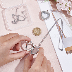 DIY-Sets zur Herstellung von Halsketten mit Herzanhänger&nbsp;DIY-UN0007-67