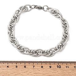 201 Edelstahl-Mariner-Gliederarmbänder für Herren&nbsp;STAS-T077-02P
