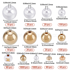 DIY-Sets mit runden ABS-Kunststoff-Imitationsperlen und CCB-Kunststoffperlen&nbsp;DIY-PA0001-09