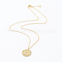 Colliers à pendentif en zircone cubique transparent micro pavé en laiton&nbsp;NJEW-J059-01G