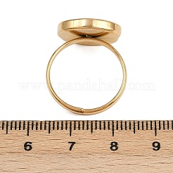 Offene Manschettenringe aus 304er Edelstahl mit Emaille für Damen&nbsp;RJEW-K301-06C
