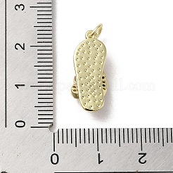 Pendentifs avec zircon cubiques à micro-pavés en laiton&nbsp;KK-E092-19G-02