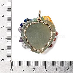Natürliche grüne Aventurin-Herzanhänger&nbsp;G-K374-01C