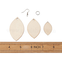 DIY-Sets zur Herstellung unfertiger Ohrringe aus Holzanhängern&nbsp;DIY-YS0001-16