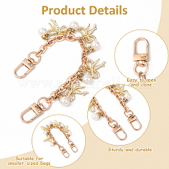1 pz lega ABS plastica perla fiocco borsa catene decorative&nbsp;HJEW-YW00141