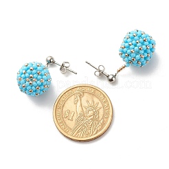 Orecchini pendenti con perline di semi giapponesi toho&nbsp;EJEW-JE04762-02