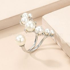 Anelli con polsino aperto in lega con perle finte per donna&nbsp;FN0144-1