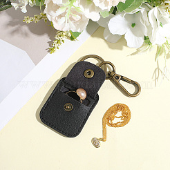 Porte-bague rectangulaire en cuir PU&nbsp;AJEW-WH20054-027A