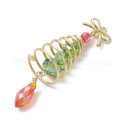 Pendentifs en verre avec fil de cuivre sur le thème de Noël&nbsp;PALLOY-JF02861-03