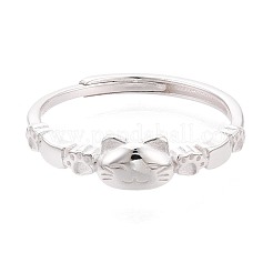 925 verstellbarer Fingerring aus Sterlingsilber für Damen&nbsp;STER-N016-141S
