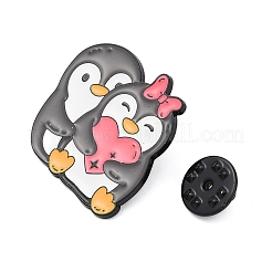 Süße Tierumarmung mit Herz-Emaille-Anstecker&nbsp;PALLOY-D361-01EB-01