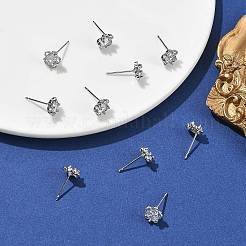 Pendientes de botón de latón con micro circonitas cúbicas de Shegrace&nbsp;XGRQ4N865-721P