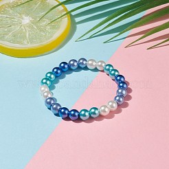 Bracelet extensible perlé rond en perles de verre pour femme&nbsp;BJEW-JB08532