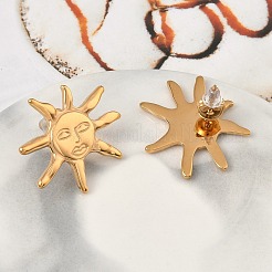 Pendientes de sol de acero inoxidable 304&nbsp;EJEW-K268-67G