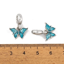 Breloques européennes en alliage d'émail de placage de rack&nbsp;FIND-C055-12P