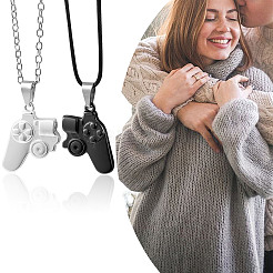 Pendentif en alliage de contrôleur de jeu magnétique ensemble de colliers assortis&nbsp;JN1013B