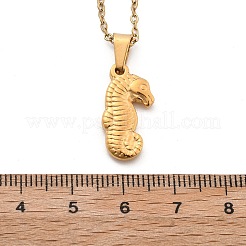 Halsketten mit Anhänger aus 304 Edelstahl für Damen&nbsp;NJEW-S439-02B-G