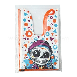 50 pcs 5 styles de sacs en plastique pour bonbons d'Halloween en forme de lapin&nbsp;ABAG-FS0001-08B