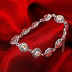 Braccialetti di collegamento rotonda e piatta zirconi squisito ottone&nbsp;BJEW-BB00644