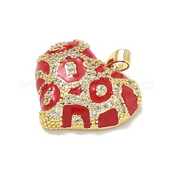Pendentifs avec zircon cubiques à micro-pavés en laiton&nbsp;KK-D235-07G-02