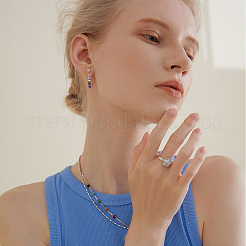 10 pendentif pointu en fil de cuivre enveloppé de pierres précieuses et de verre&nbsp;FIND-FH0006-76