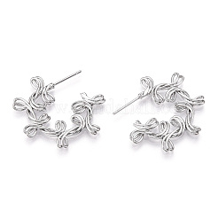 Boucle d'oreille en laiton pour femme&nbsp;EJEW-P268-01P