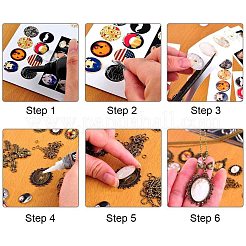 Oval Klarglas Cabochon Deckel&nbsp;DIY-PH0018-99AS